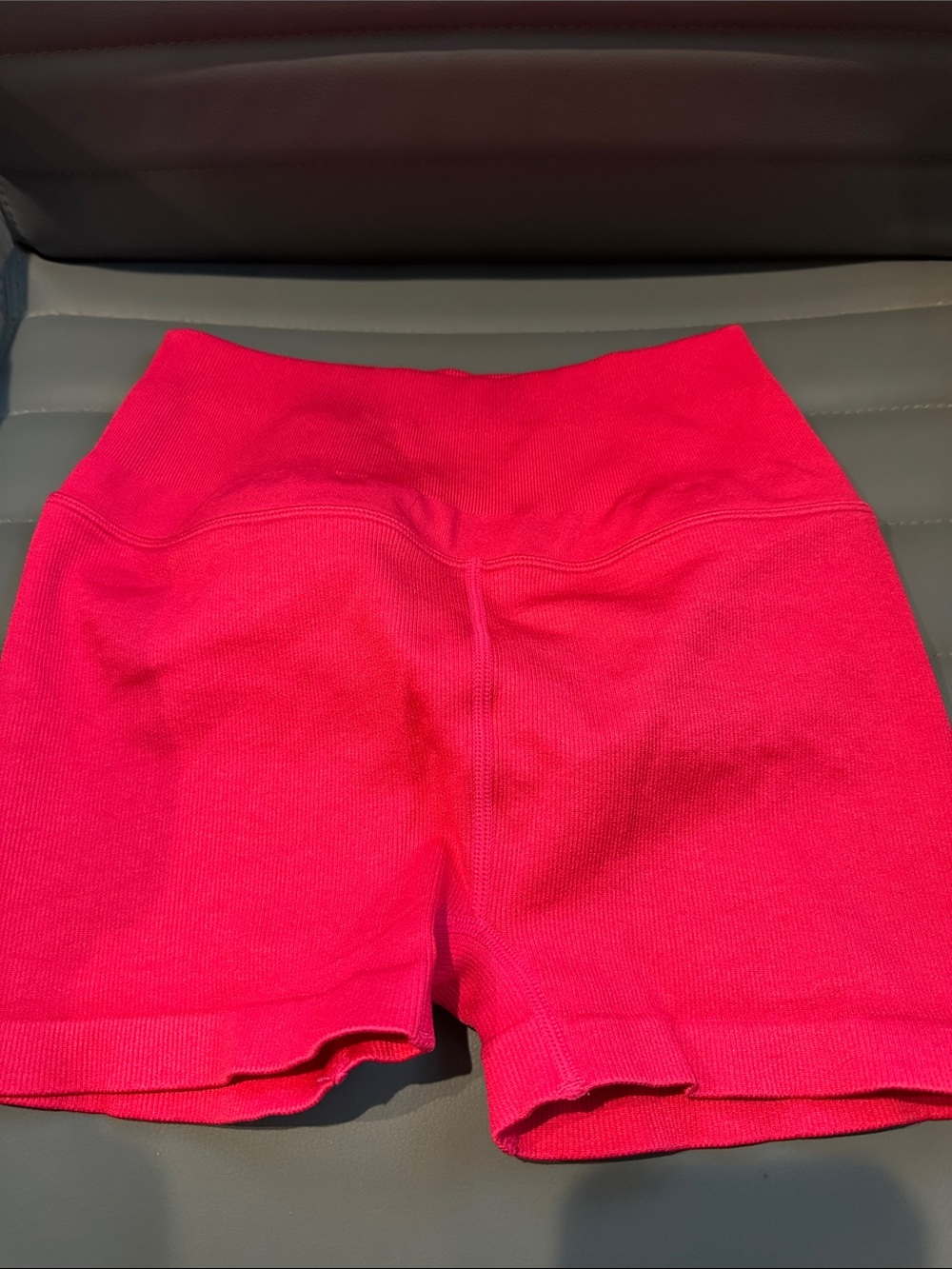 Pink VS- High-Waist Pocketless Active Shorts - Hot Pink